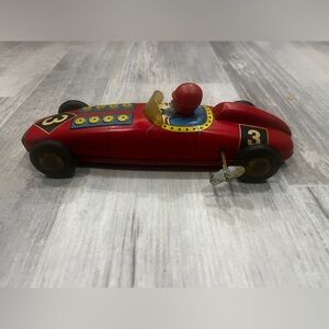 Vintage 1950 ASC AOSHIN #3 LOTUS TIN WIND UP RACE CAR, WITH KEY, WORKS!